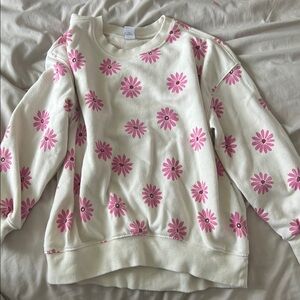 Floral Pink and Cream Sweatshirt